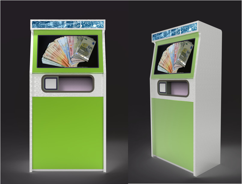 Laatste bedrijfscasus over Streepjescode In werking gestelde ATM-MachineGeldautomaat